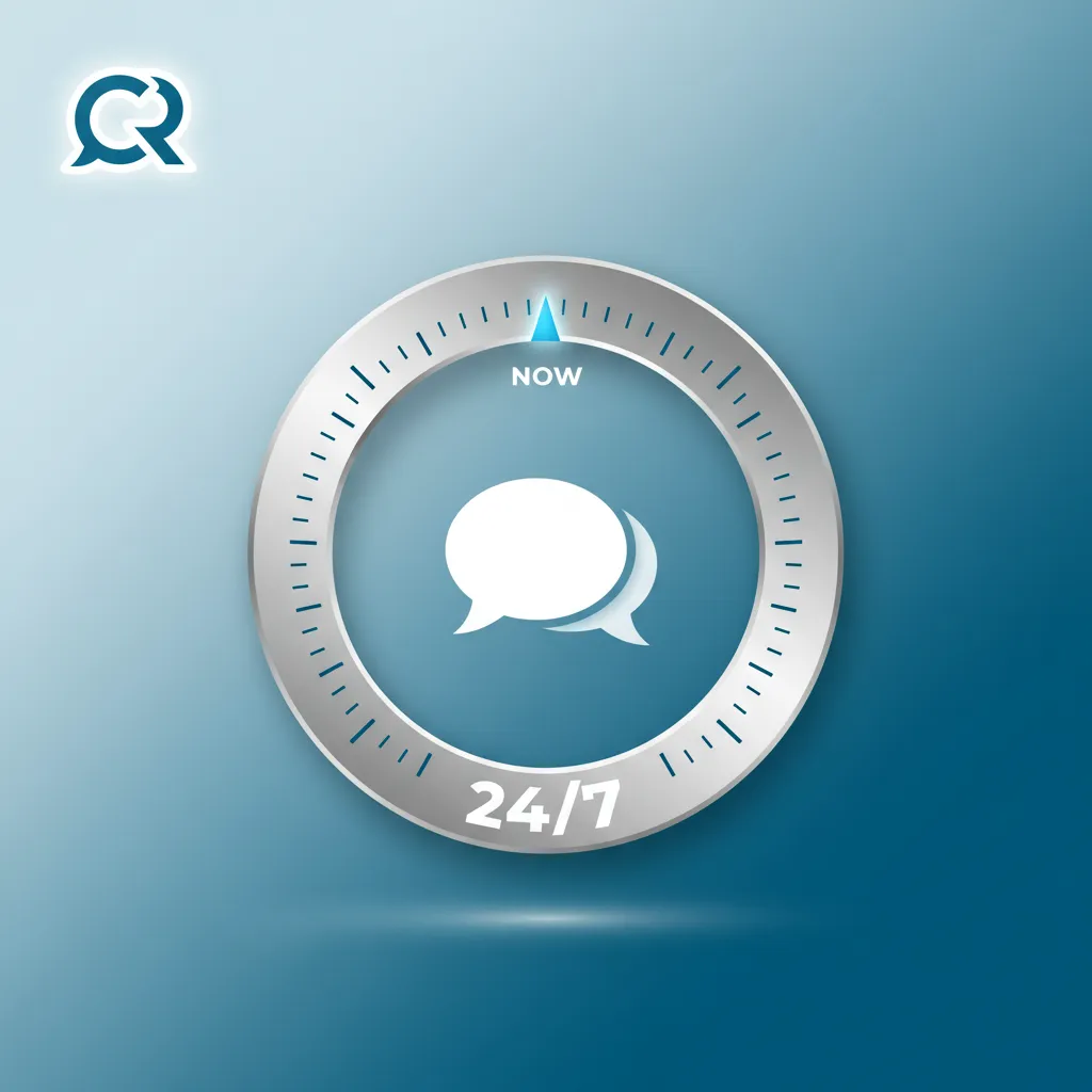 Agente de soporte atendiendo chat en vivo; ayuda 24/7 en español e inglés, respuesta en 2–5 minutos.