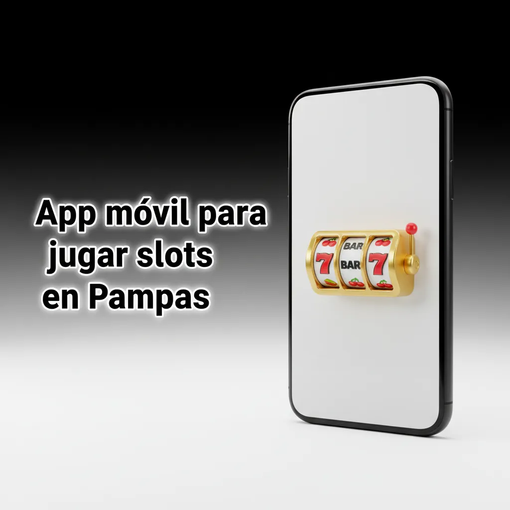 Pantalla de la app Pampas: lobby de casino y Tragamonedas, búsqueda y filtros; botones de apuesta, giro, historial y bonos.