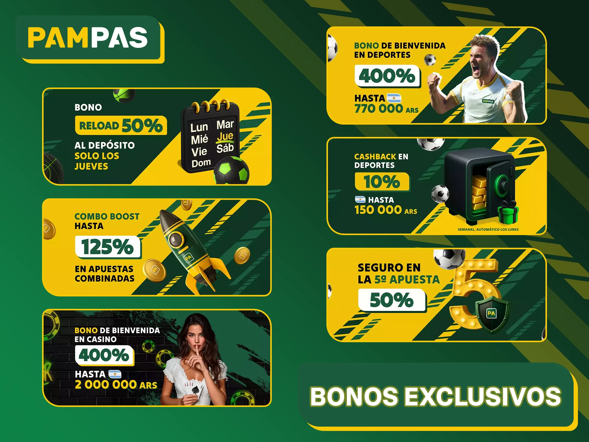 Pampas Bet ofrece bonificaciones y promociones únicas a los jugadores argentinos.