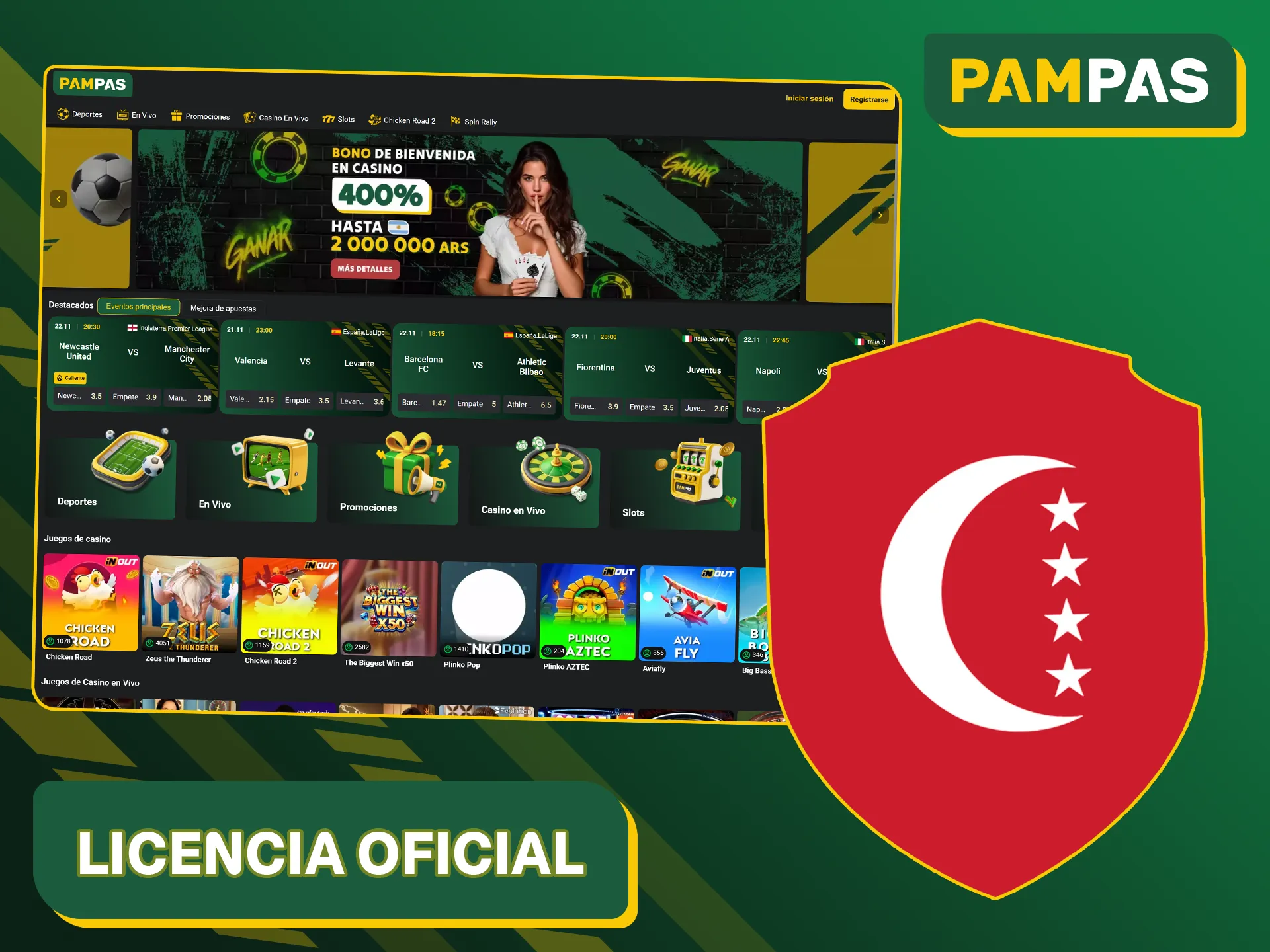 Pampas Bet opera de conformidad con las normas de la isla de Anjouan, garantizando apuestas fiables y legales.