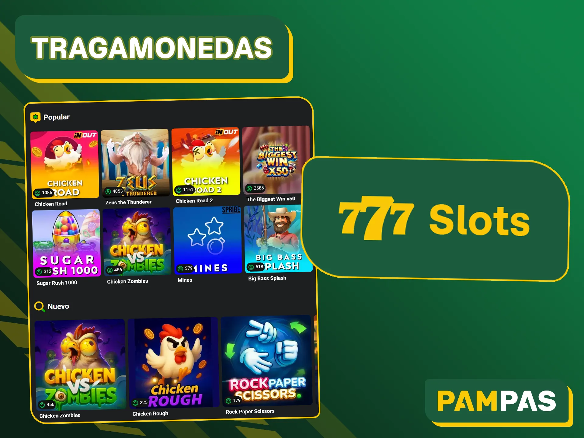 En el casino Pampas Bet encontrarás una gran variedad de tragamonedas populares para todos los gustos.