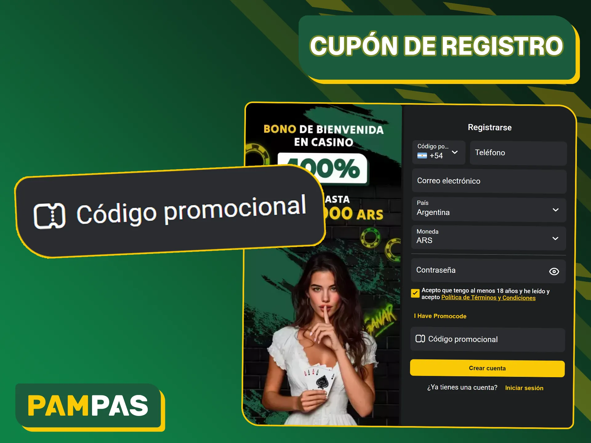El código promocional de Pampas Bet ofrece un bono de bienvenida por cinco depósitos.